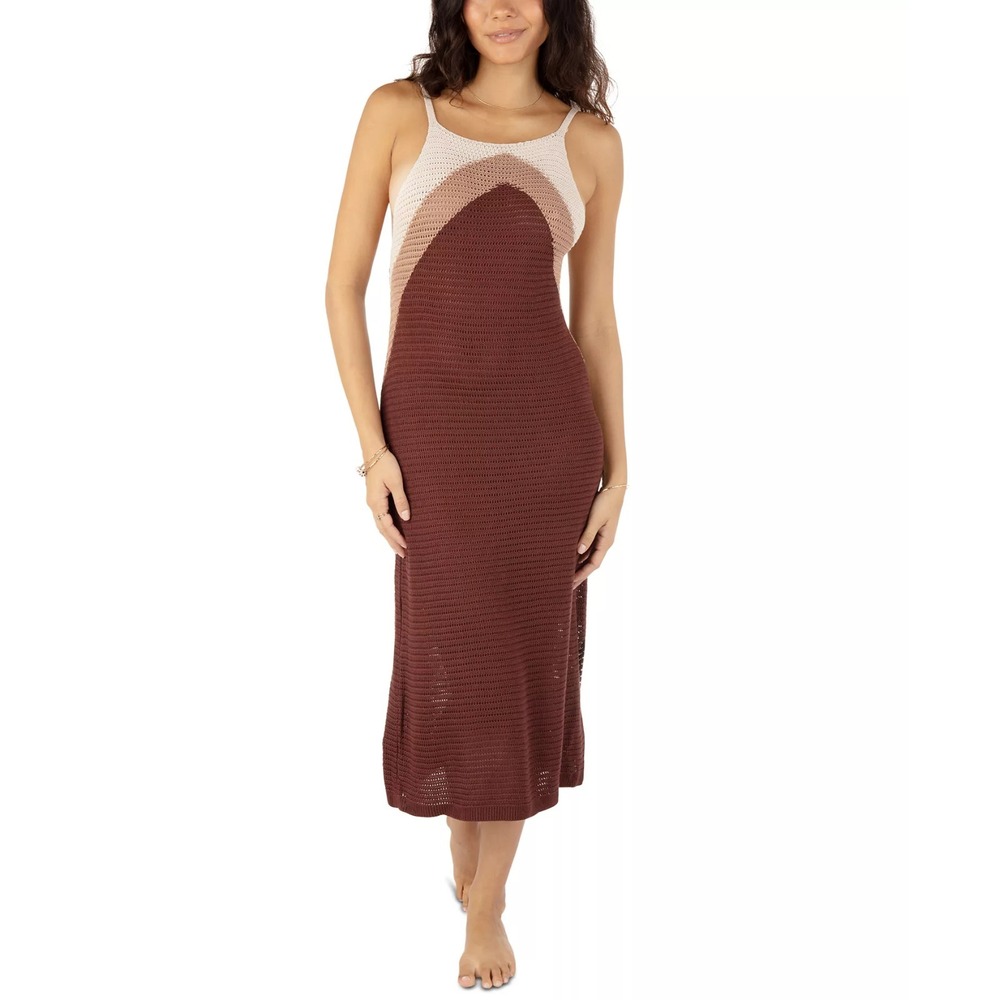 Hurley Juniors Size Small Sweater Knit Halter Midi Dress Swimsuit‎ Cover-Up $85